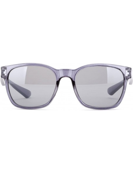 Round "Commander" Fashion Round Sunglasses with Temple Design UV 400 Protection - Grey - C012N0EUG9L $7.89