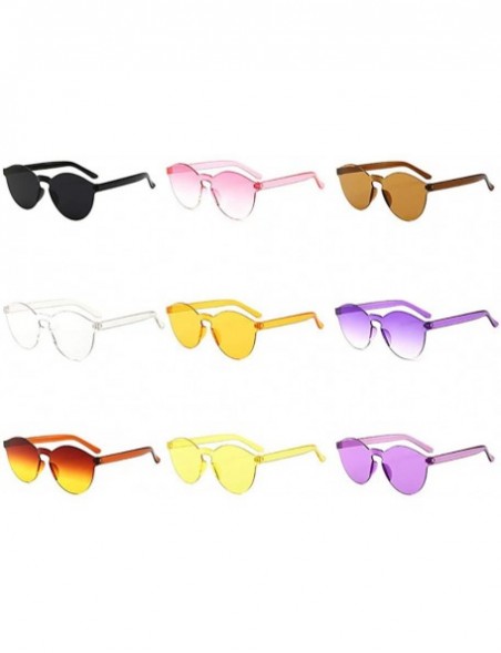 Round Unisex Fashion Candy Colors Round Outdoor Sunglasses Sunglasses - Purple - CE199OX8LRY $11.38