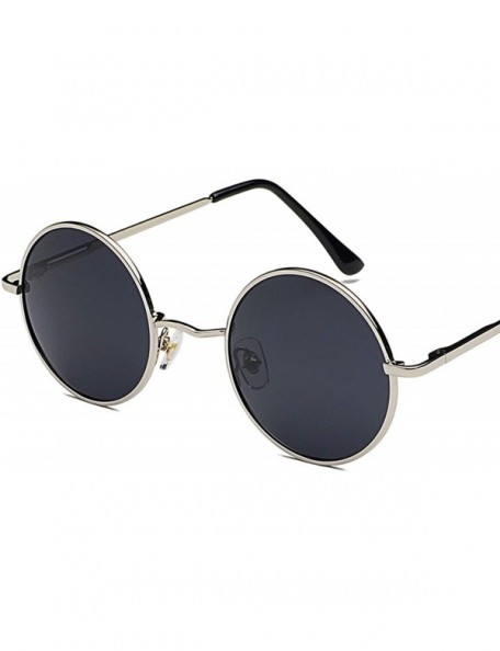 Rimless Fashion Tinted Color Lens Round Sunglasses Men Women Retro Metal Frame Eye Vintage Tiny Female Sun Glasses - 9 - CT19...