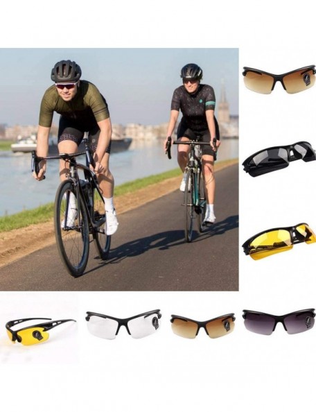 Goggle Unisex Fashion Goggle Sunglasses Lightweight Plastic Frame Composite-UV400 Lens Glasses for Outdoor - Yellow - C21903D...