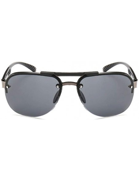 Aviator Vintage Sunglasses Men Brand Designer Pilot Sun Glasses Male Shades Full Gray - Full Gray - CH18Y5WQ6TA $10.58