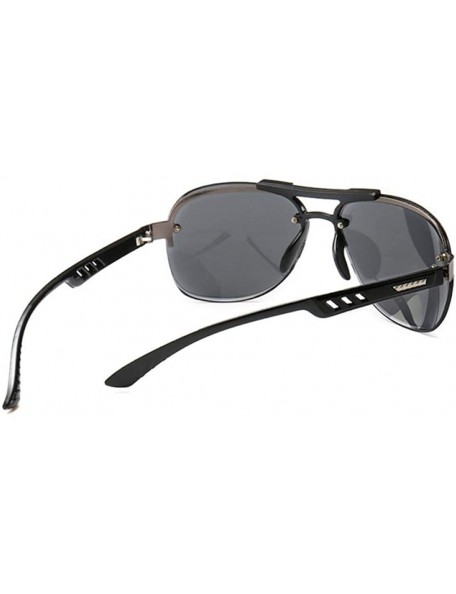 Aviator Vintage Sunglasses Men Brand Designer Pilot Sun Glasses Male Shades Full Gray - Full Gray - CH18Y5WQ6TA $10.58