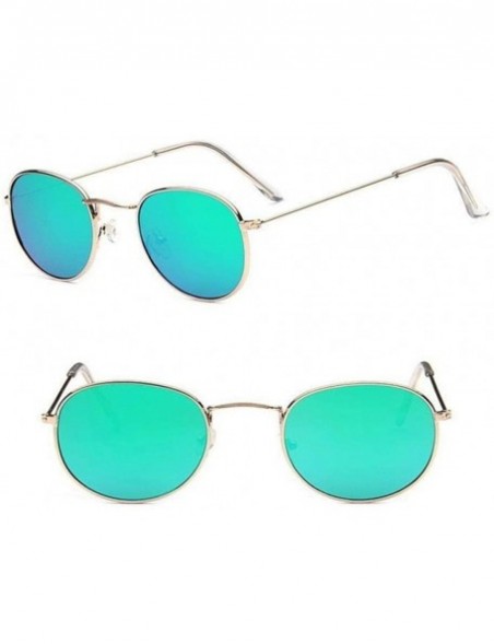 Aviator 2019 Retro Round Sunglasses Women Brand Designer Sun Glasses For Women Green - Red - CI18YR27MUQ $8.68