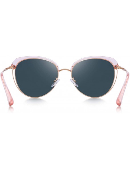 Oversized Fashion Polarized Sunglasses for Women UV400 Mirrored Lens - Pink Mirror - C318S2T6X9S $16.05