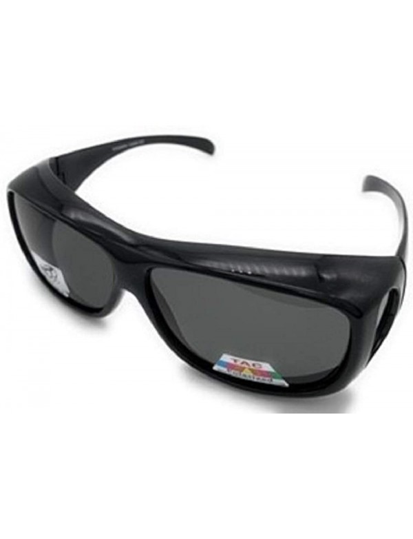 Goggle Polarized Fit Over Wear Over Glasses Sunglasses- Size Large - Black - CB193EQETE2 $16.99