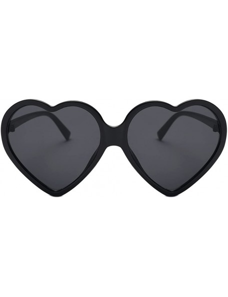 Semi-rimless Fashion Heart Rimless Sunglasses - U - C21908ROR52 $10.54