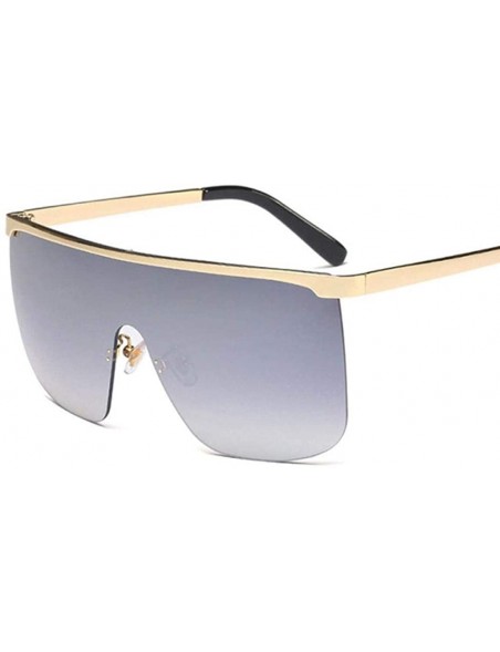 Aviator Oversized Mask Sunglasses Men Women Fashion Shades UV400 Vintage C3 Gold Gray - C3 Gold Gray - CZ18YKUKEGS $15.14