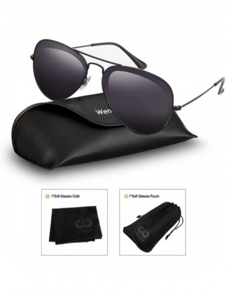 Aviator Aviator Sunglasses Polarized - Unisex Shades with Accessories - Matt Black - CE1879GODK3 $10.50