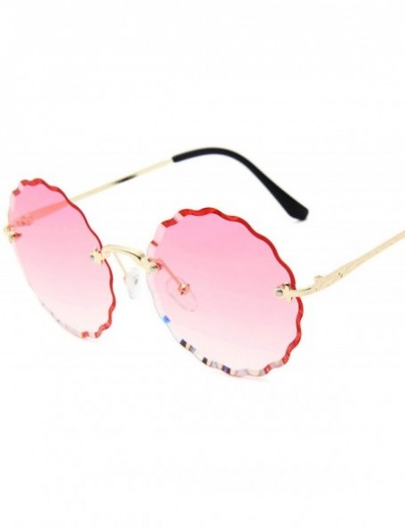 Round RimlWomen Sunglasses 2019 Clear Alloy Frame Vintage Retro Designer Eyeglasses Adult Shades - Blue Pink - CU197Y6USHD $1...