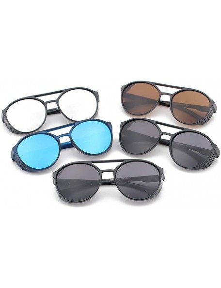 Goggle Retro Steampunk Sunglasses for Men Women Gothic sunglasses oval plastic sunglasses - 5 - CV1945OULA7 $17.29