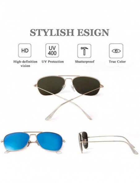 Square Retro Square Sunglasses for Women Men Unisex Vintage Polarized Lens Lightweight Sun Glasses - CN196U683X7 $11.17