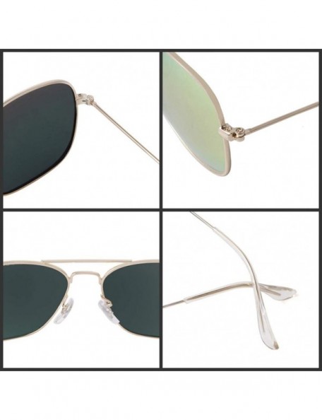 Square Retro Square Sunglasses for Women Men Unisex Vintage Polarized Lens Lightweight Sun Glasses - CN196U683X7 $11.17