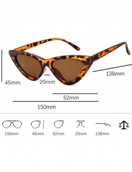 Aviator 2019 Fashion Sunglasses Woman Brand Designer Vintage Retro Triangular Cat C9 - C2 - C818YNDDY6K $8.86