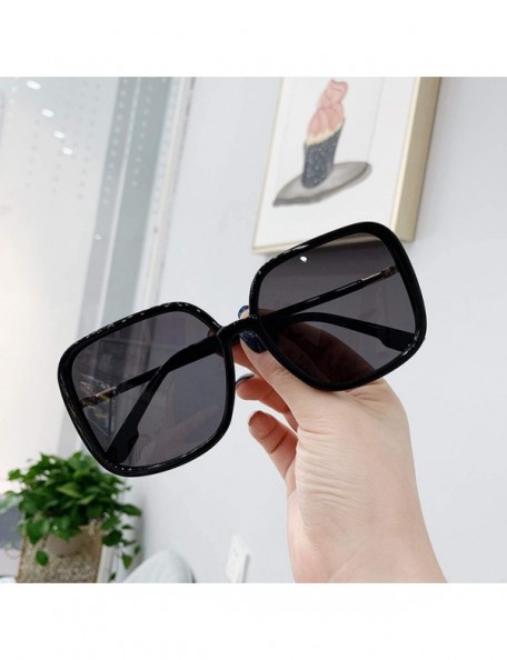 Oversized Sunglasses Women 2019 Square Shades Oversized Gradient Lens Sun Glasses Vintage UV400 Oculos Female Points - CI197Y...