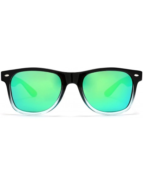 Oval Polarized Modern Venice Horned Rim Sunglasses - Green - CI182ETZ750 $9.77