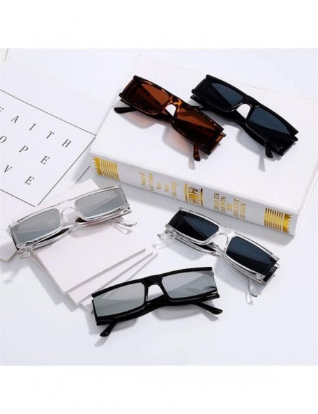 Square Trendy Square Frame Sunglasses for Women Unique Frame Eyewear UV Protection - C2 - C3190NY28LC $12.54