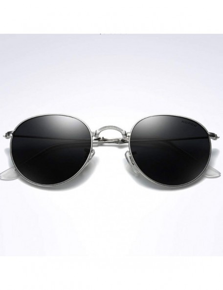 Oversized Unisex Polarized Folding Rimless Sunglasses UV400 Lens Glasses - Black - CF19034YLWD $18.16