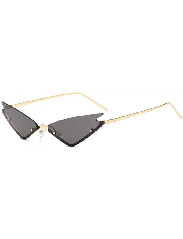 Cat Eye Fashion Cat Eye Sunglasses Female Cross-Border Wild Colorful Sunglasses Street Fashion Glasses - CZ18X8TMNOQ $34.28