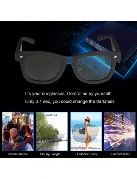 Square Polarized Lens Color Adjustable LCD Sunglasses UV400 Men Women Sun Glasses - Black - C11968KCTT5 $34.32