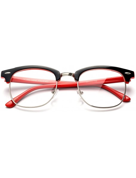 Oval Babo" Slim Oval Style Celebrity Fashionista Pattern Temple Reading Glasses Vintage - Black/Red - CY17AZCL4L6 $7.69