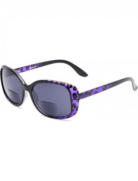 Square Readers.com Sun Reader The Cassia Bifocal Reading Sunglasses Plastic Square Style for Women - CW12IIBZ3JH $22.31