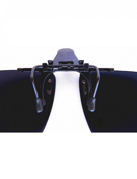 Rectangular New Clip-On Flip-Up Sunglasses - Black/Dark Smoke Grey F86SSD - CA11EIAISKN $7.62