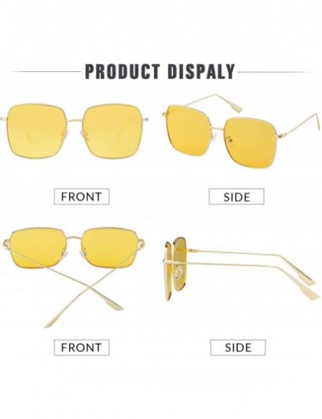 Oval Oversized Square Sunglasses Polarized Vintage Glasses For Women Men TREND ALERT - CN18UCMD0ND $16.19