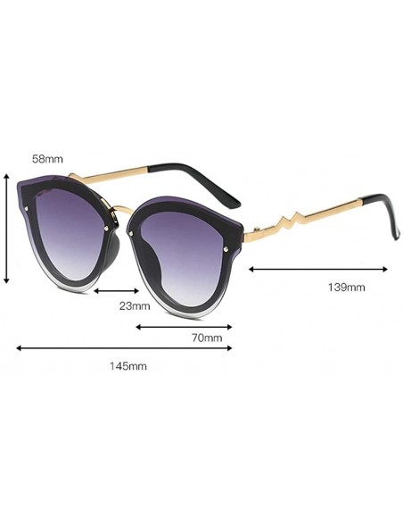 Oval Women Man Fashion Vintage Irregular Shape Large Frame Sunglasses Retro Unisex Classic Shade Eyewear - A - CS18TO600IX $8.85