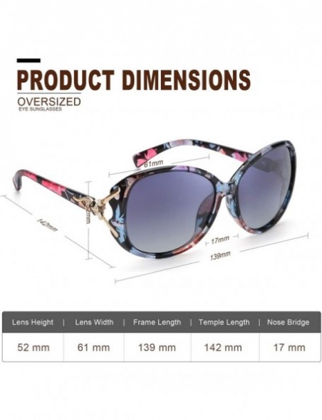 Oval Classic Oversized Sunglasses for Women Polarized 100% UV400 Protection Lenses Ladies Fashion Retro HD Sun Glasses - CU18...