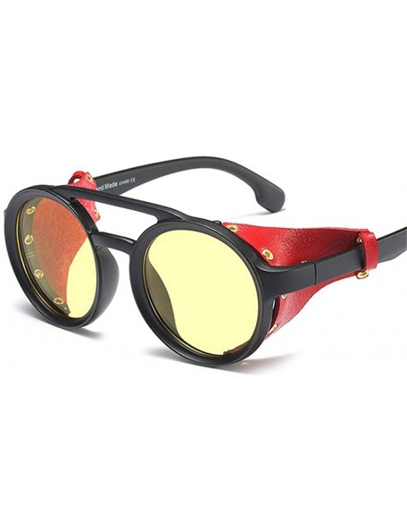 Goggle Steampunk Goggles Sunglasses Men Women Retro Shades UV400 Vintage Glasses 45746 - C1 Bright Black - CG18WMXZLAE $31.63