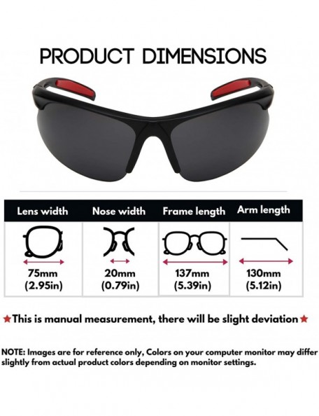 Semi-rimless Sport Wrap Around Style Active UV Protection Sunglasses Solid Lens for Men Women - CQ18YURLY06 $9.13