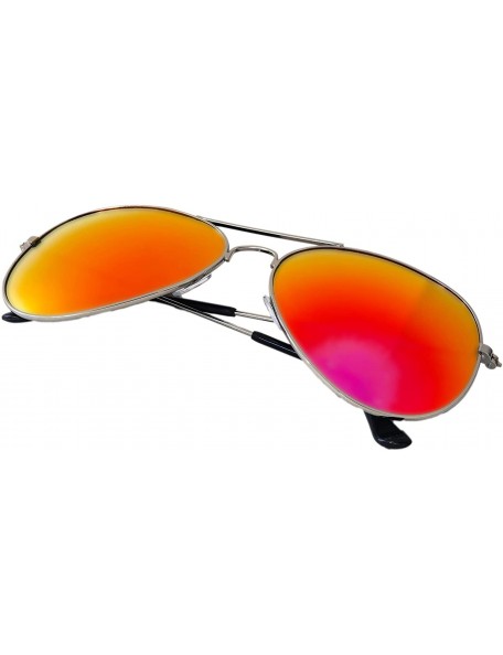 Oversized Awesome Aviator 100% UV Protection Polarized Sunglasses for Men & Women Unisex - Silver Frame - CS18U8UMX2A $10.68