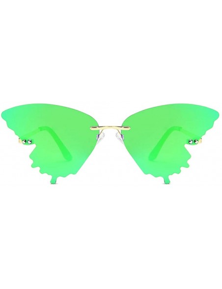 Butterfly Summer Butterfly Sunglasses Gradient Butterfly Shape Frame - E - C1190E5ZMND $9.82