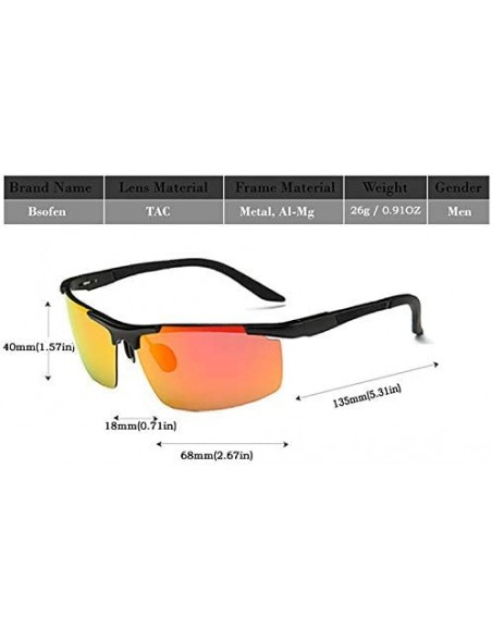 Rectangular Men's Dark Mirrored Sunglasses Polarized- Rectangular Rimless Sun Eyewear Fashion for Outdoor Sport - CP196ASTDKW...