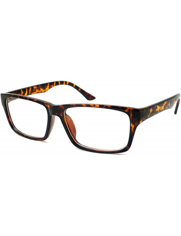 Square VINTAGE Style Unisex Rectangle Square Reading Glasses - Tortoise - CX12O75HNGO $9.66