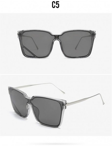 Aviator Fashion Colorful One-Piece Sunglasses Sun glasses for Women 2117 - Grey - CT18AN38U2Q $8.65