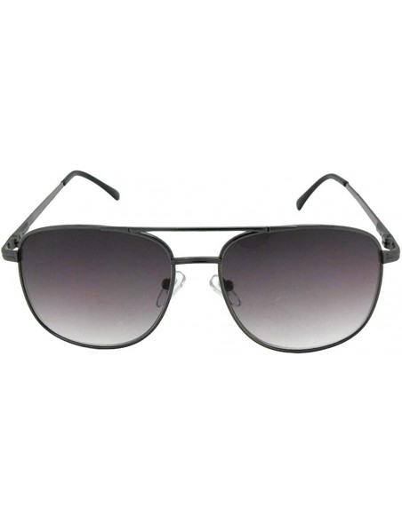 Aviator Mens Square Aviator Sun Reader R74 - Pewter Frame Gray Lenses - CN18L4TSEDY $16.18