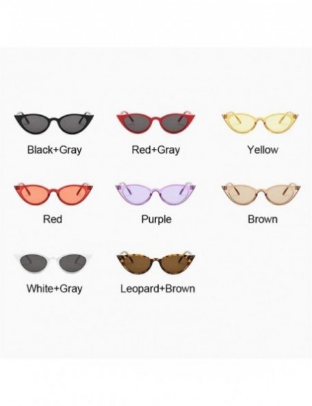 Round Cateye Women Sunglasses Classic Retro Vintage Oval Sunglasses For Women Eeywear UV400 - Brown - CY199QD4MN0 $8.37