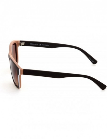 Wrap Premium Designer Rectangular Sunglasses - Matte Brown - CV189OLYCDU $24.76