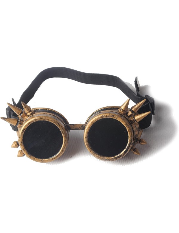 Goggle Spiked Kaleidoscope Glasses Elastic Band Steampunk Goggle Glasses Cosplay - Purple - CZ18SYC5DZA $9.16