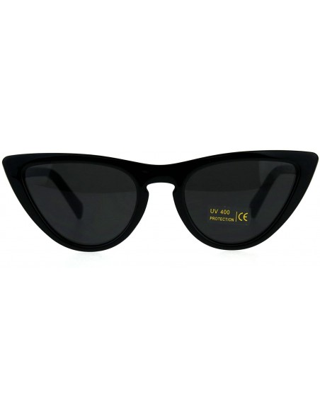 Cat Eye Womens Cat Eye Keyhole Gothic Plastic Diva Sunglasses - All Black - C918CC8S6D3 $11.07