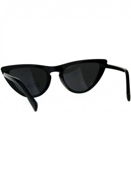 Cat Eye Womens Cat Eye Keyhole Gothic Plastic Diva Sunglasses - All Black - C918CC8S6D3 $11.07