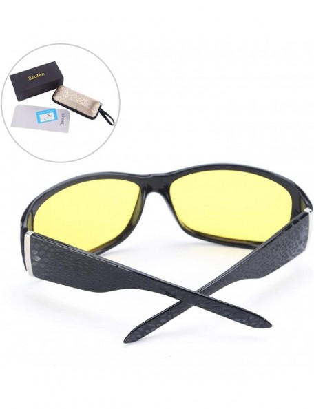 Rectangular Night Vision Glasses for Women - Clear Sight Safety Glasses for Headlight - Anti Glare for Night Driving - CI18WD...