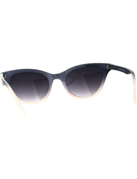 Oval Womens Oval Cateye Fashion Sunglasses Black & Color 2 Tone Shades UV 400 - Black Blush - CJ18DQ2QMGX $12.87