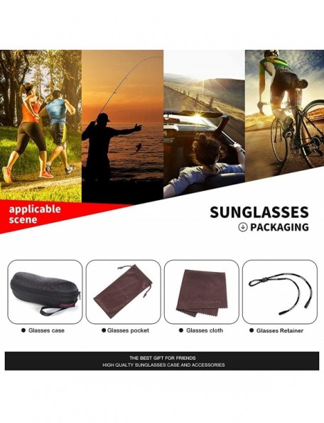 Sport Sports Polarized Sunglasses For Cycling Baseball Driving Fishing Ultralight Frame 100% UV Protection - CE1939EW8Q4 $19.11