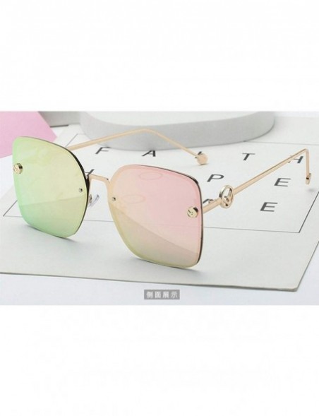 Square Cat Eye Sunglasses Women Brand Designer Italy Fashion Square Sunglasses - D747 C4 Clear Pink - CT18W0HEYXZ $29.75