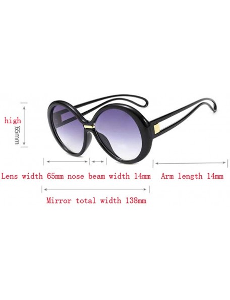 Round Fashion small round frame sunglasses- women's men's two-tone sunglasses - A - C218RUCR6R5 $43.71