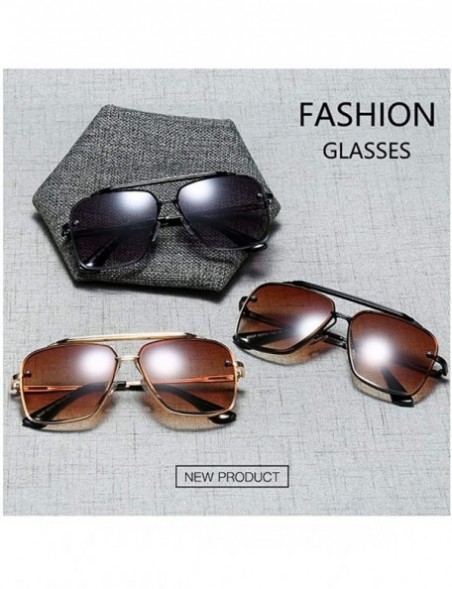 Rimless Retro Metal Sunglasses Rimless Vintage Square Sunglasses Men's Fashion 100% UV400 Protection For Outdoor - C418YENWTZ...