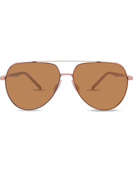 Aviator Aviator Sunglasses - Brown - CD199I2MS7E $36.67