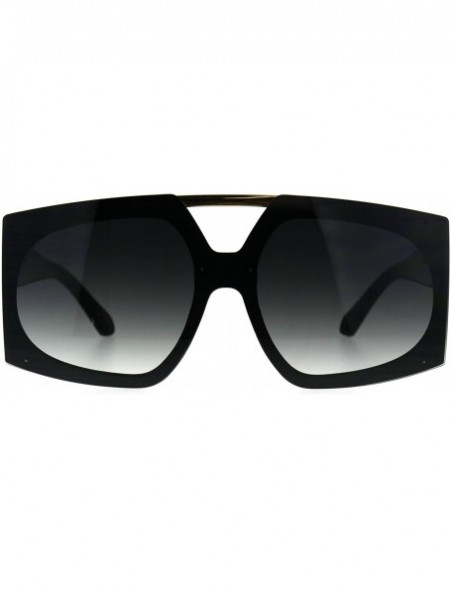 Oversized Super Oversized Sunglasses Womens Dramatic Futuristic Fashion Shades - Black (Smoke) - C6189ILDMDR $14.47